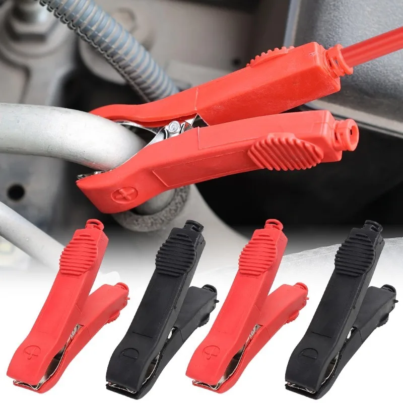 Red Black Insulated Alligator Clips Universal Electrical Circuit Repair Tool Multimeter Testing Clamp With Wiring Hole Wholesale