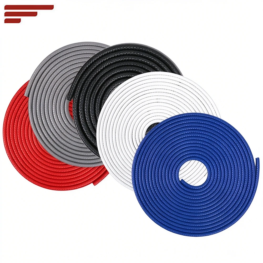 5 Meters Car U-Shaped Door Molding Trim Car Door Edge Guards Metal Clips Weatherstrip Protective Sharp Exterior Accessories
