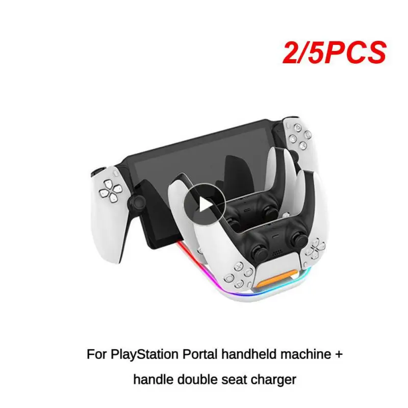 

2/5PCS Charging Base Portability Gamepad Rgb Light Game Controller Controller Charging Station For Portal Organized