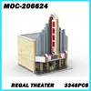 MOC- 206624   리갈 극장 스트리트 뷰 시리즈 모듈 형 모델 아키텍처 빌딩 블록 DIY 어린이 벽돌 장난감 선물 3348PCS 1