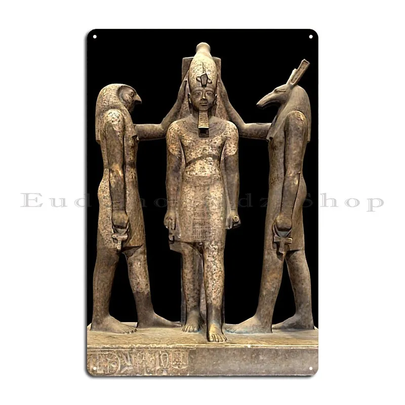 Horus And Set Crown Rameses Ii Metal Plaque Designer Cinema Funny Cinema Kitchen Tin Sign Poster