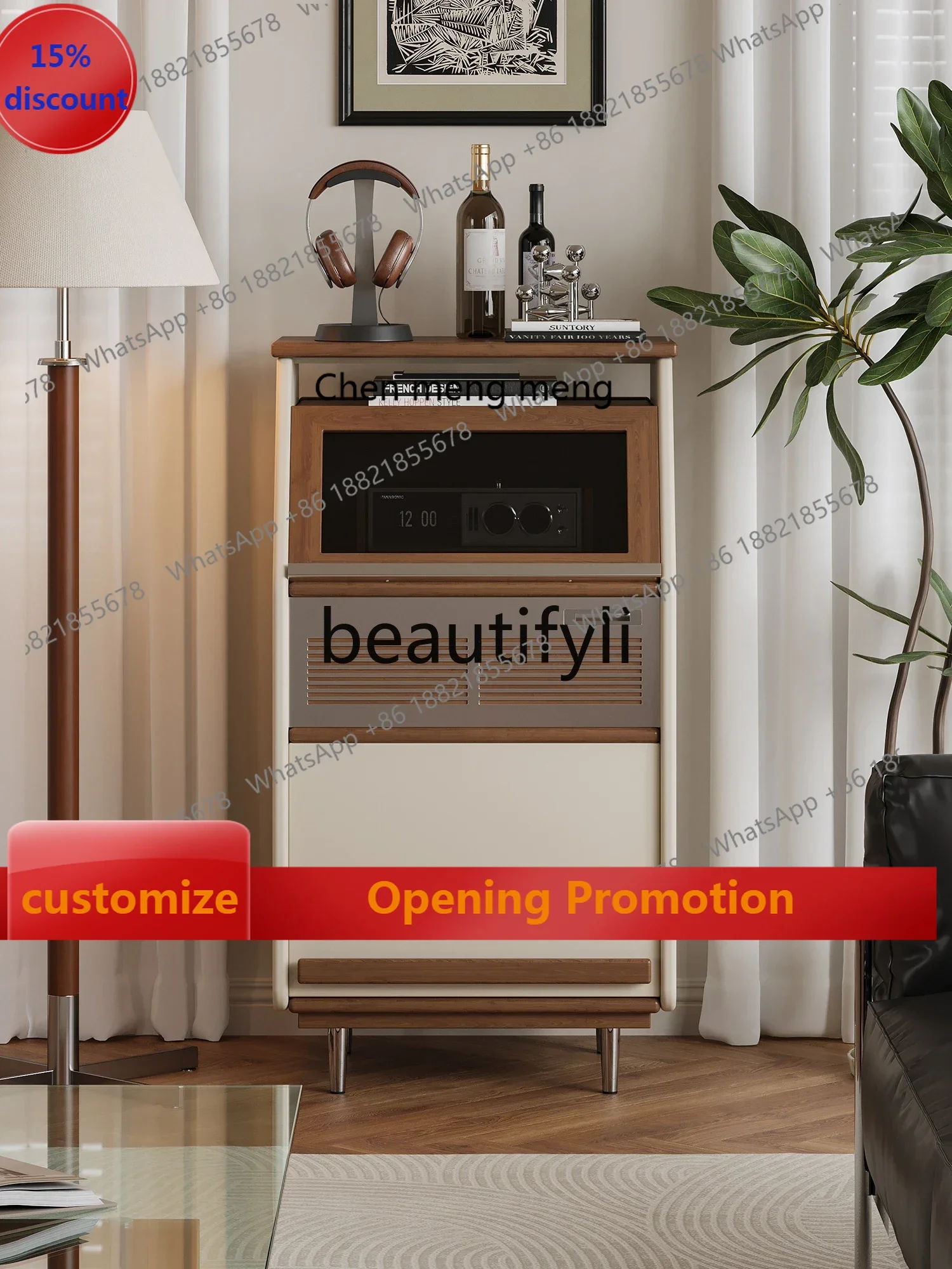 

S7486 ss Vintage Style Chest of Drawers for Living Room Wall Storage Entryway Storage Cabinet