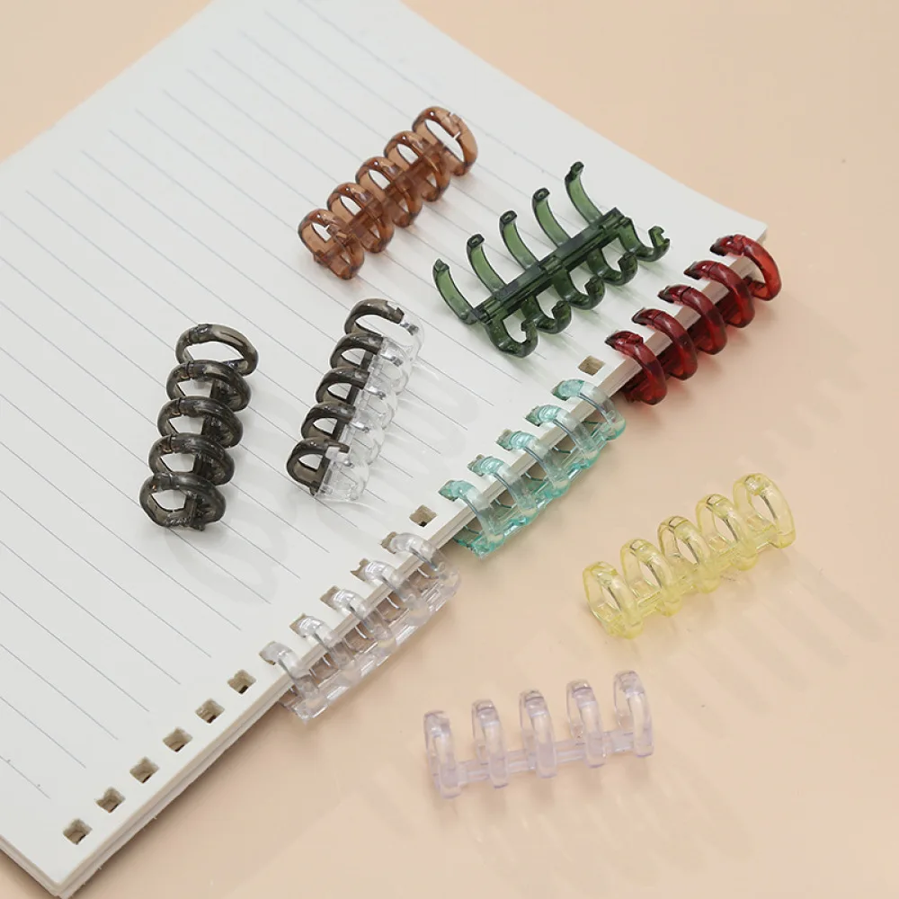 Colorful 5 Hole Binding Rings For DIY Notebook Scrapbook Planner Detachable Page Clip Stationery Office School Supplies