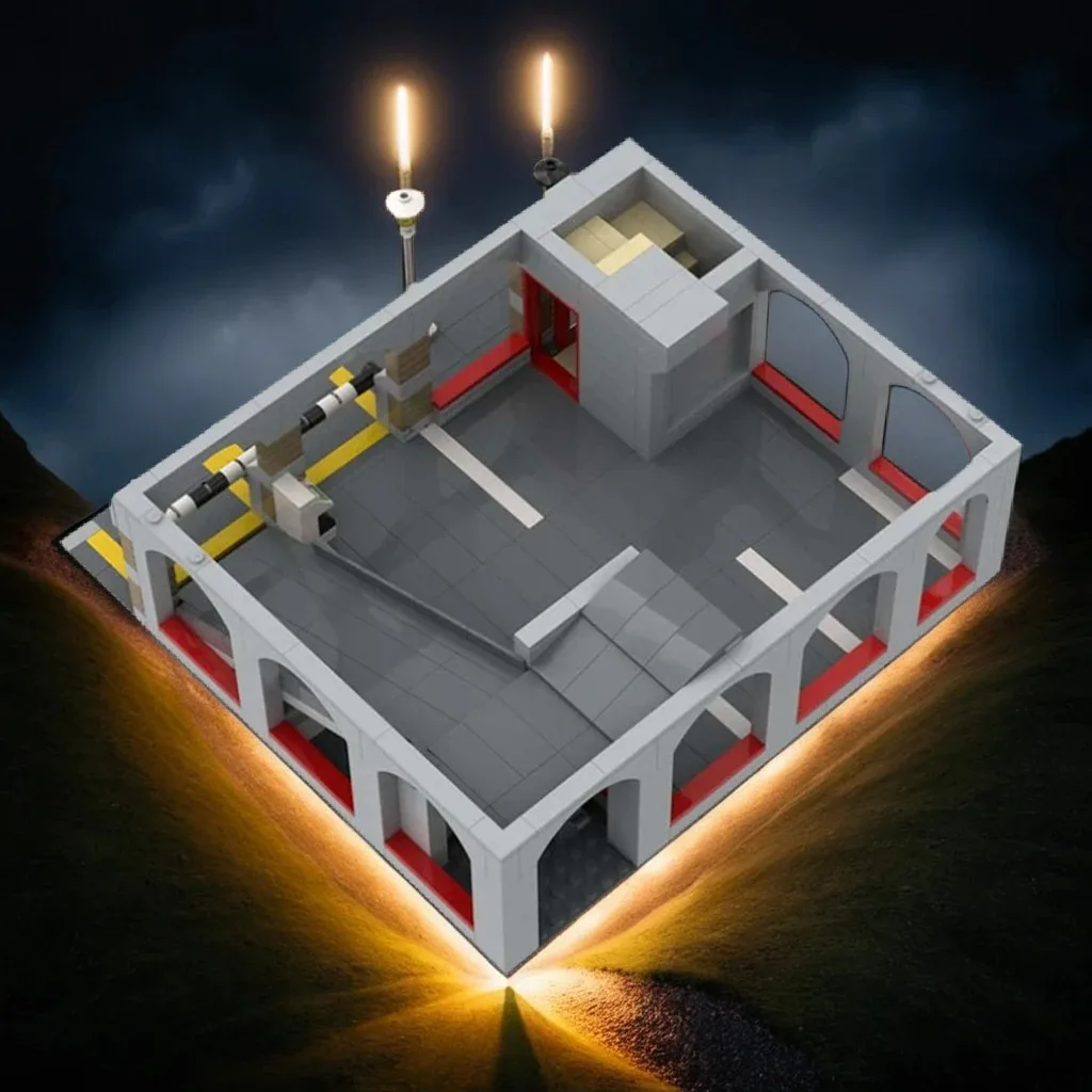 1213PCS Modular Small Car Parking Garage MOC DIY Model Building Blocks – Automated Vehicle Stacker