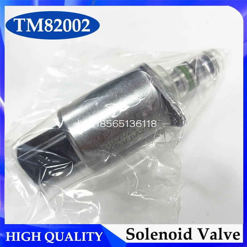 Válvula Solenoide TM82001 TM82002 12V/24V para excavadora E307E2 E308E E310 válvula solenoide proporcional de bomba hidráulica