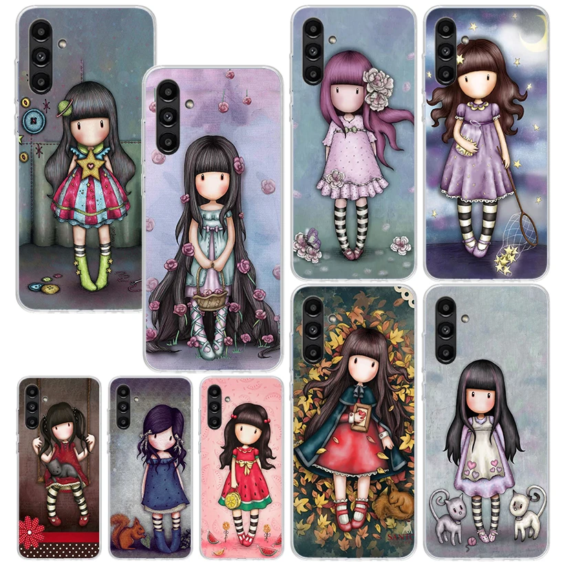 S-Santoro G-Gorjuss Cute Girls Phone Case For Samsung Galaxy A15 A25 A35 A55 A14 A24 A34 A54 A13 A23 A33 A53 A12 A22 A32 A52 A05