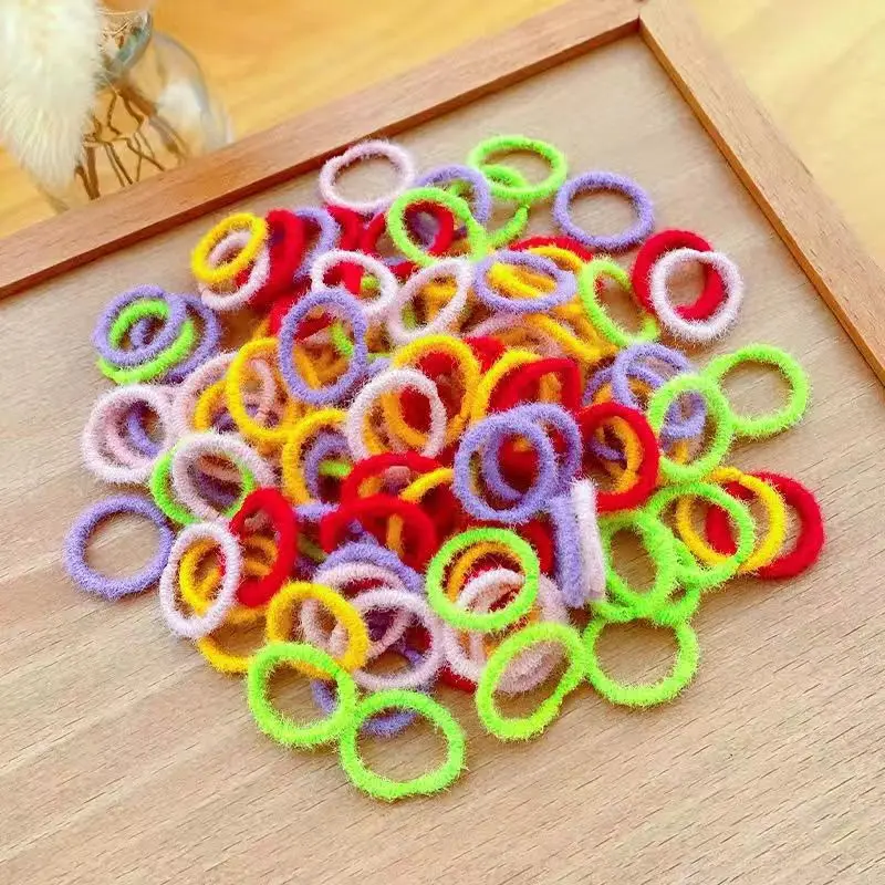 Children's Hair Tie Baby Rubber Band 100 Girls Do Not Hurt Hair Elastic Thumb Hair Band Small Size Hair Rope Hair Rope