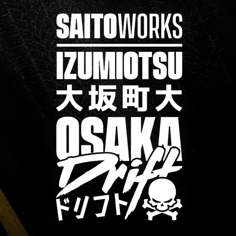 

Osaka Town Drift Designs, Perfect for Cartoon Enthusiasts And Lovers, Made with High Quality for Cars, Trucks, And Motorcycles