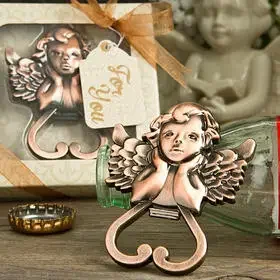 

10/20pcs Baby Shower Favors Antique Copper Angel Wine Bottle Opener Wedding&Bridal Shower Favors