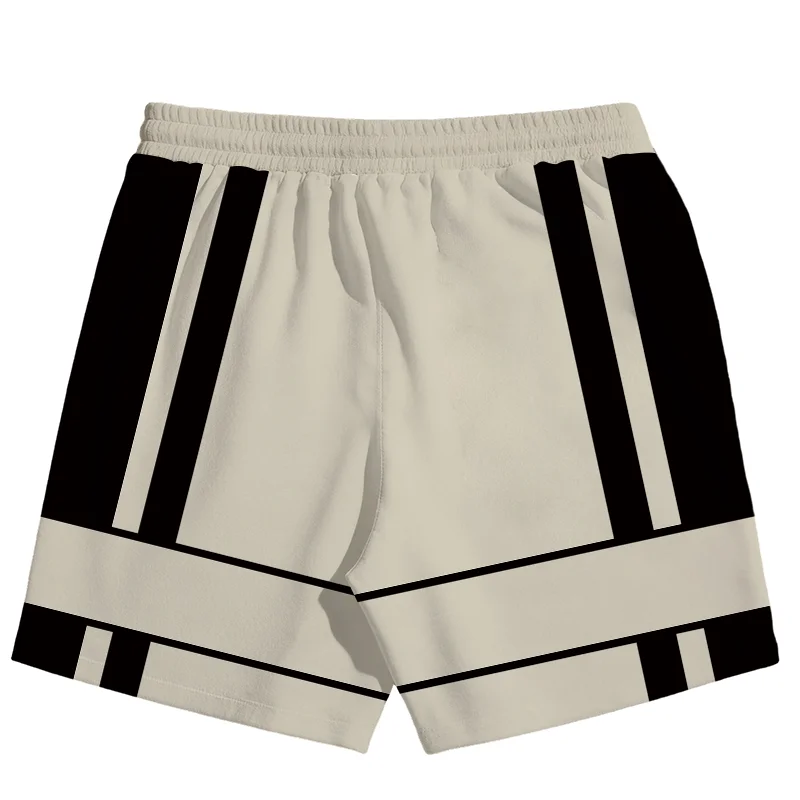 Mourning Style Simple Pen Black Cat Splicing 3D Printing Simple Casual Sports Breathable Training Men and Women Daily Shorts