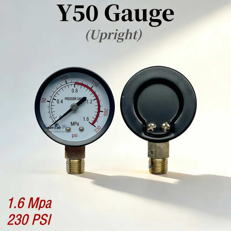 Pressure Gauge Y50 0-1.6Mpa 0-230PSI Pool Filter Water PressureGauge Meter For Air Compressor Air Pump Parts PressureGauge