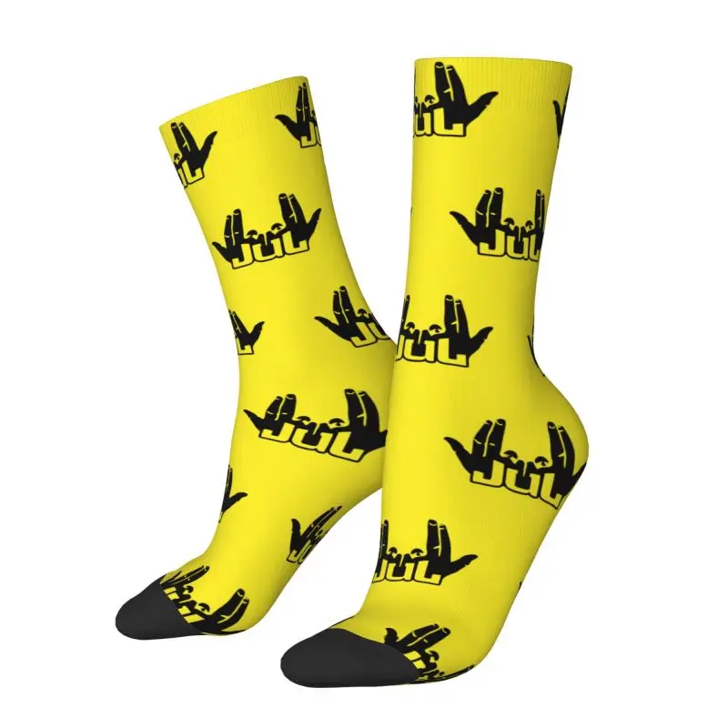 Custom French Rapper Jul Mens Crew Socks Unisex Novelty Spring Summer Autumn Winter Dress Socks