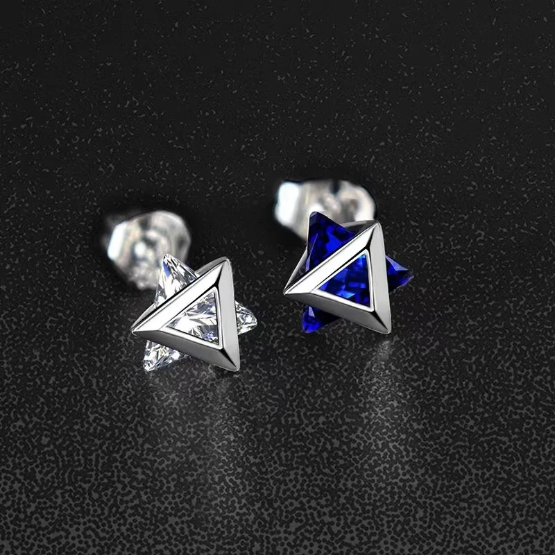 الرجال 925 فضة أقراط AAA الزركون الفاخرة للرجل المرأة الزفاف غرامة مجوهرات الأزياء اكسسوارات هدايا الحفلات #2