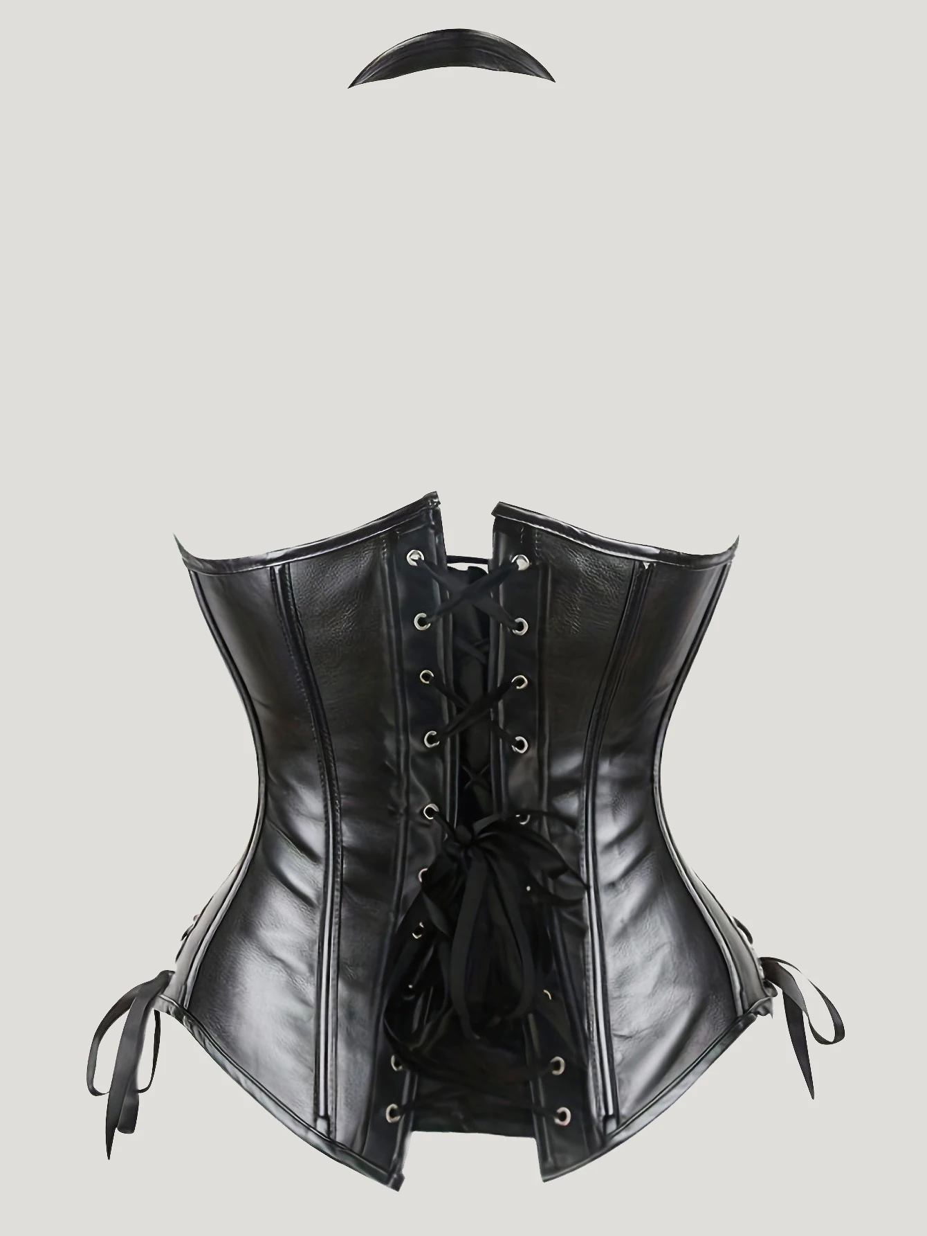 Sexy Leather Corset Top Steampunk Bustier and Corsets for Women Waist Corset Underbust Slimming Waist Trainer Halter Lace Up