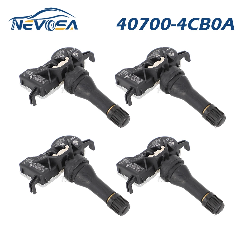 

NEVOSA TPMS Sensors 40700-4CB0A For Nissan Almera Ateon CHatch For Infiniti QX50 For Renault Samsu SM6 Tire Pressure Systems 433