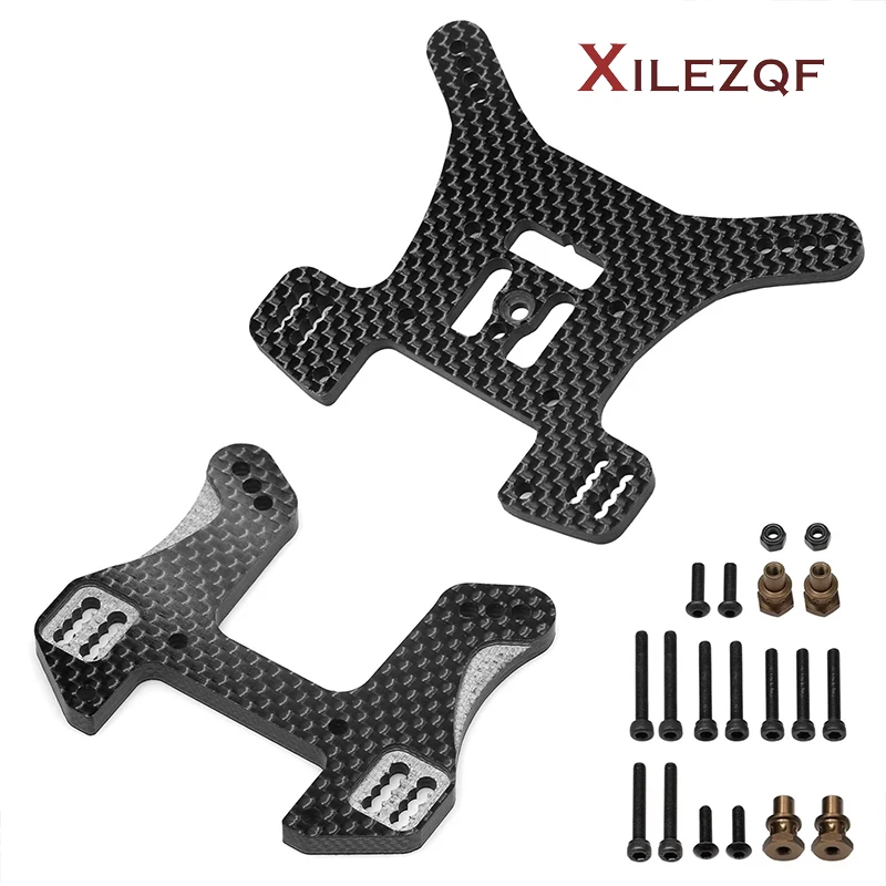 XILEZQF RC Kyosho MP11 RC Car Carbon Fiber Front Rear Shock Tower Plate IF704 IF705 Upgrade Parts Accessories