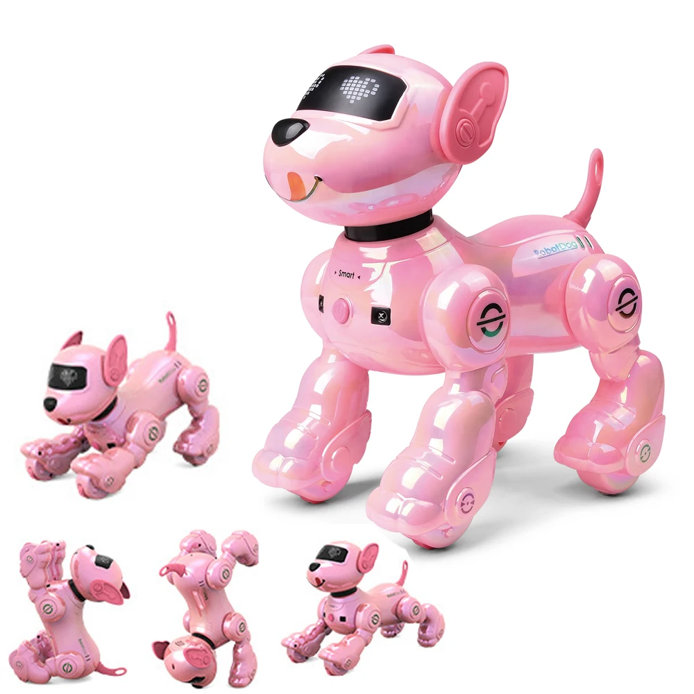 RC Robot Dog الإلكترونية حيلة الحيوانات الأليفة اللمس التفاعلي للبرمجة الذكية المشي الرقص الاطفال هدية عيد ميلاد للأطفال بنين بنات