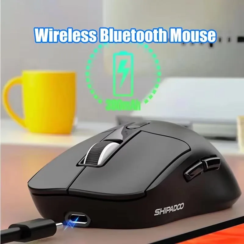 New Dual-mode Wireless Gaming Mouse Bluetooth Cute Female Laptop Dual-mode 6D Rechargeable Mouse
