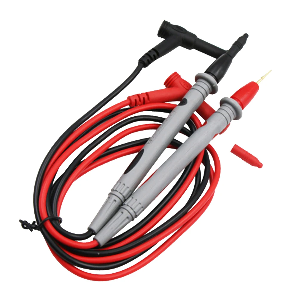 

Copper Wire Probe Test Lead Multimeter Pen Line Alligator Clip Clamp Cable Silicone Golden Front High Precision IC