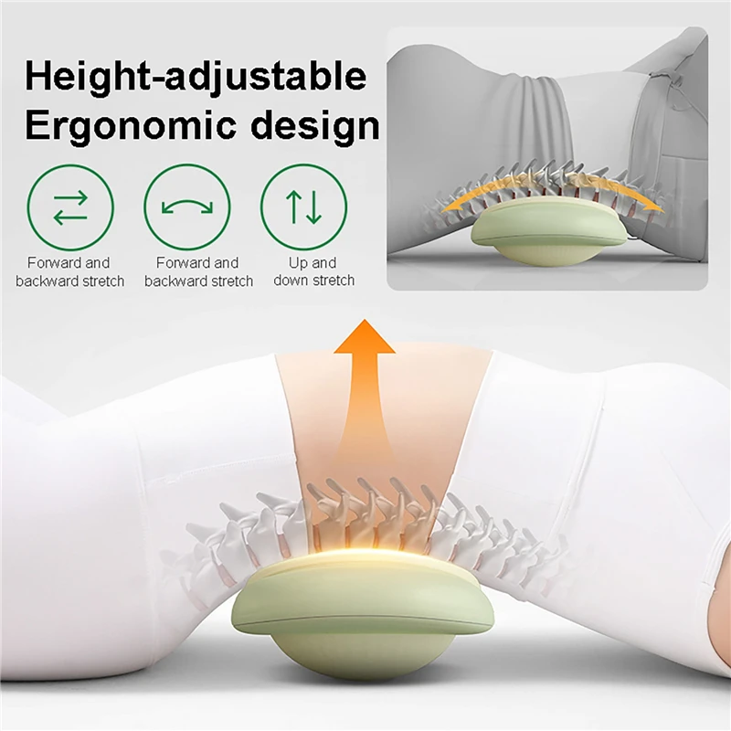Electric Lumbar Massager with EMS Pulse Red Light Heating System Adjustable Vibration Waist Spine Support Back Massage Machine