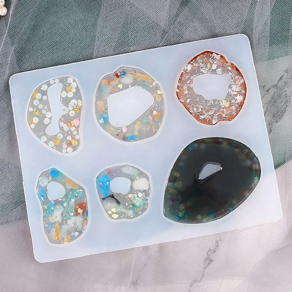 

3Pcs DIY Epoxy Silicone Molds Irregular Pendant Jewelry Craft Making Tools Resin Casting Molds for Necklace Earrings Keychains