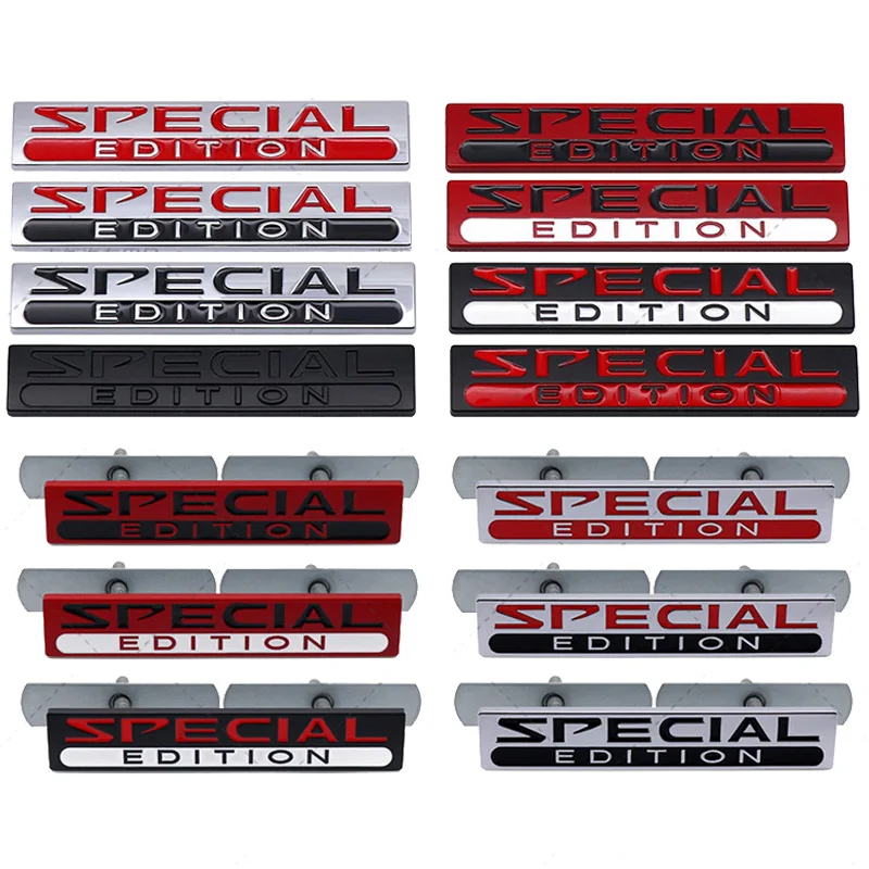 

3D Metal Car SPECIAL EDITION Letter Emblem Front Hood Grill Sticker Auto Rear Trunk Decal Badge Fender Side Decoration Styling