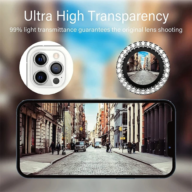 Diamond Metal Camera Lens Protector Glass per iPhone 16 Pro Max 15 Pro Max 14 Plus 16 15 14 Pro pellicola protettiva per obiettivo della fotocamera