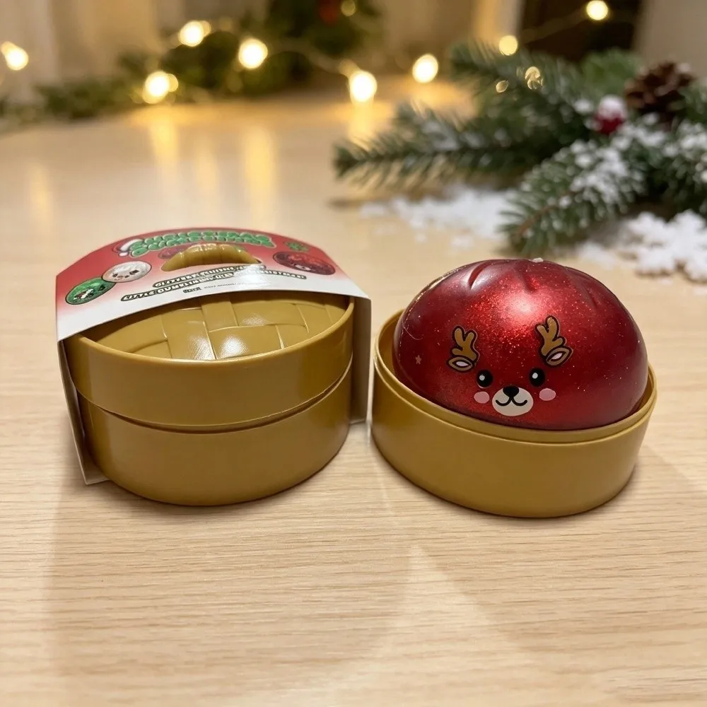 New Christmas Theme Pinch Dumpling Snowman Elk TPR Slow Rebound Santa Claus Stress Relief Squeeze Ball Holiday Gift