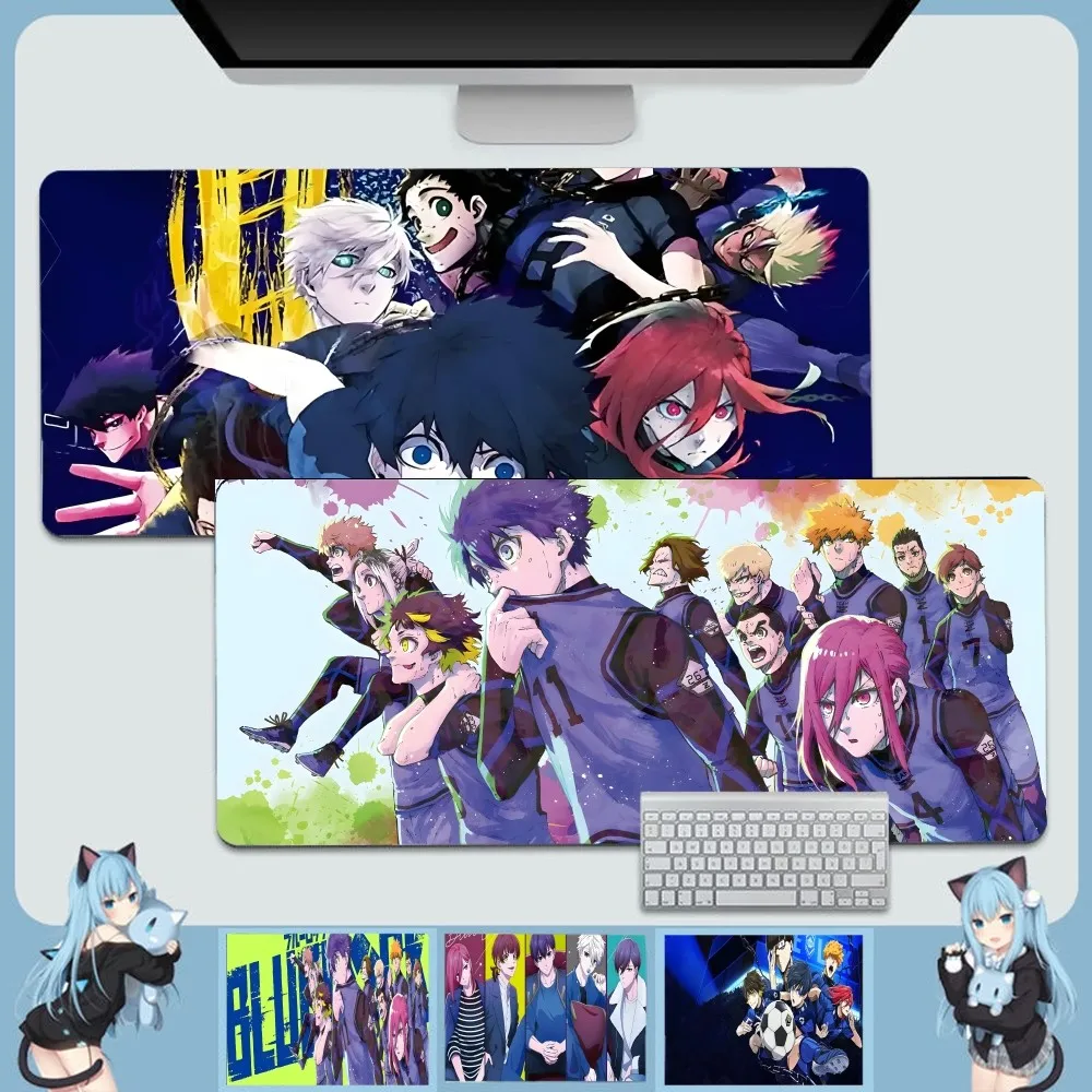 Anime Blue Lock Cool Large Gaming Mouse Pad XL Locking Edge Size For Game Keyboard Pad For Gamer