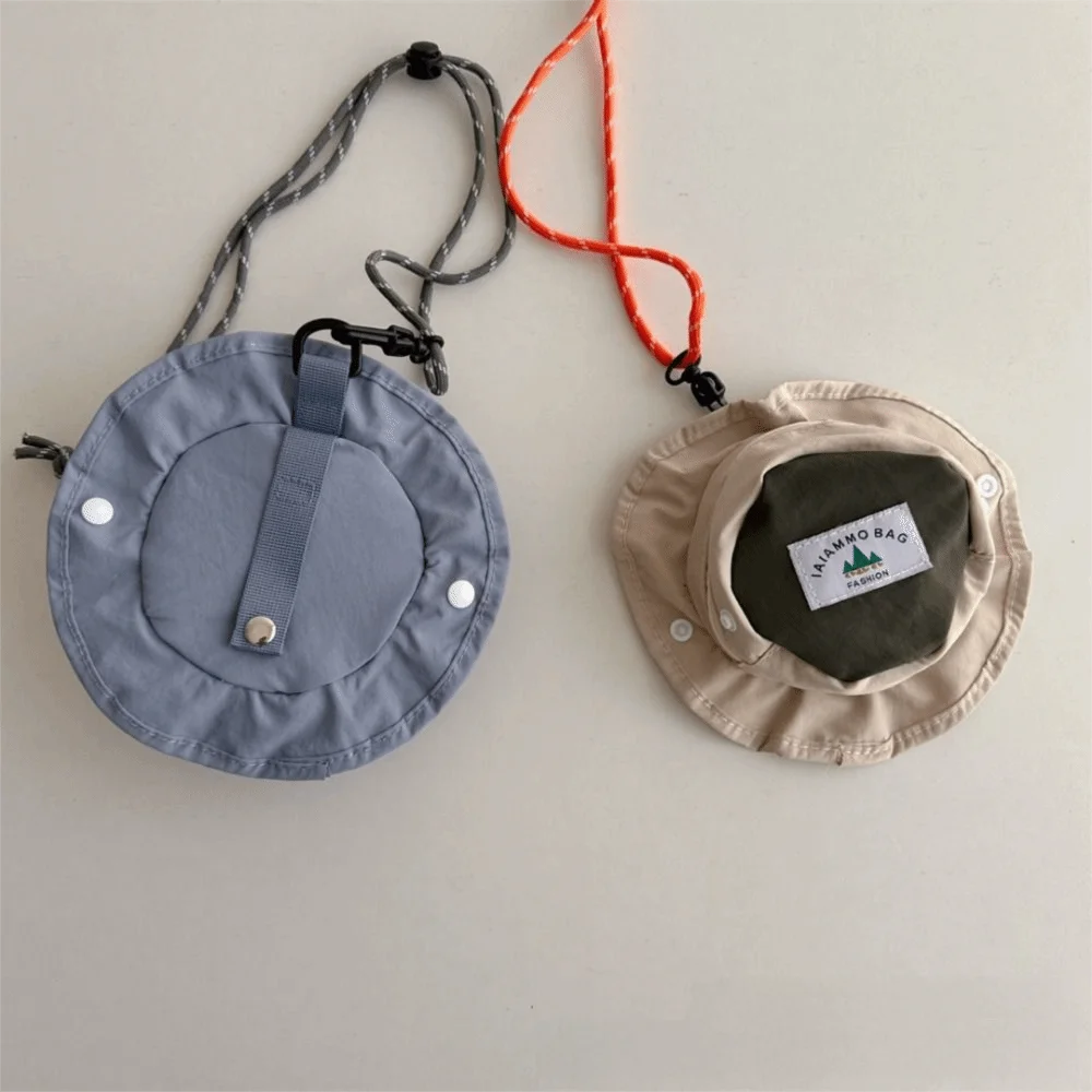 Adjustable Hat Shape Crossbody Bag with Snap Button Smooth Zipper Children's Purse Lightweight Personalized