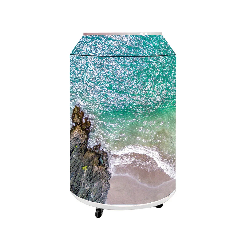 Customized Size Special Bottle Can Shape High Brightness LCD IP65 Waterproof 16:9 Led Display Flexible Led Screen Digital