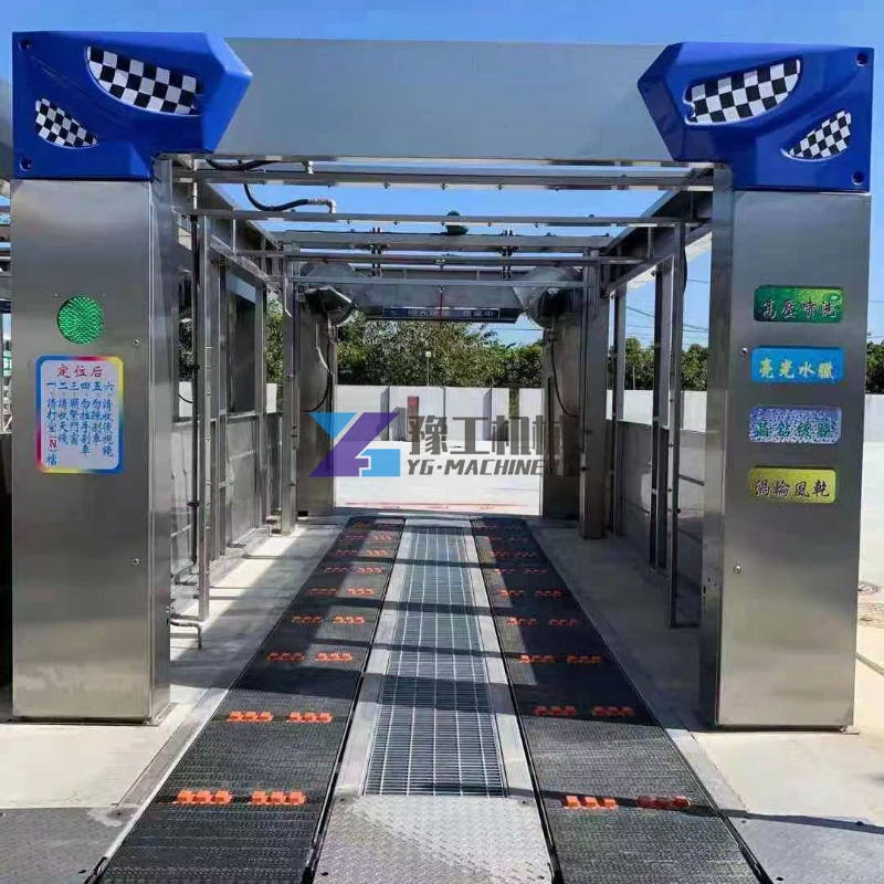 High Quality Durable Stainless Steel Fully Automatic Equipment Tunnel Car Wash Machine with 7 Brushes