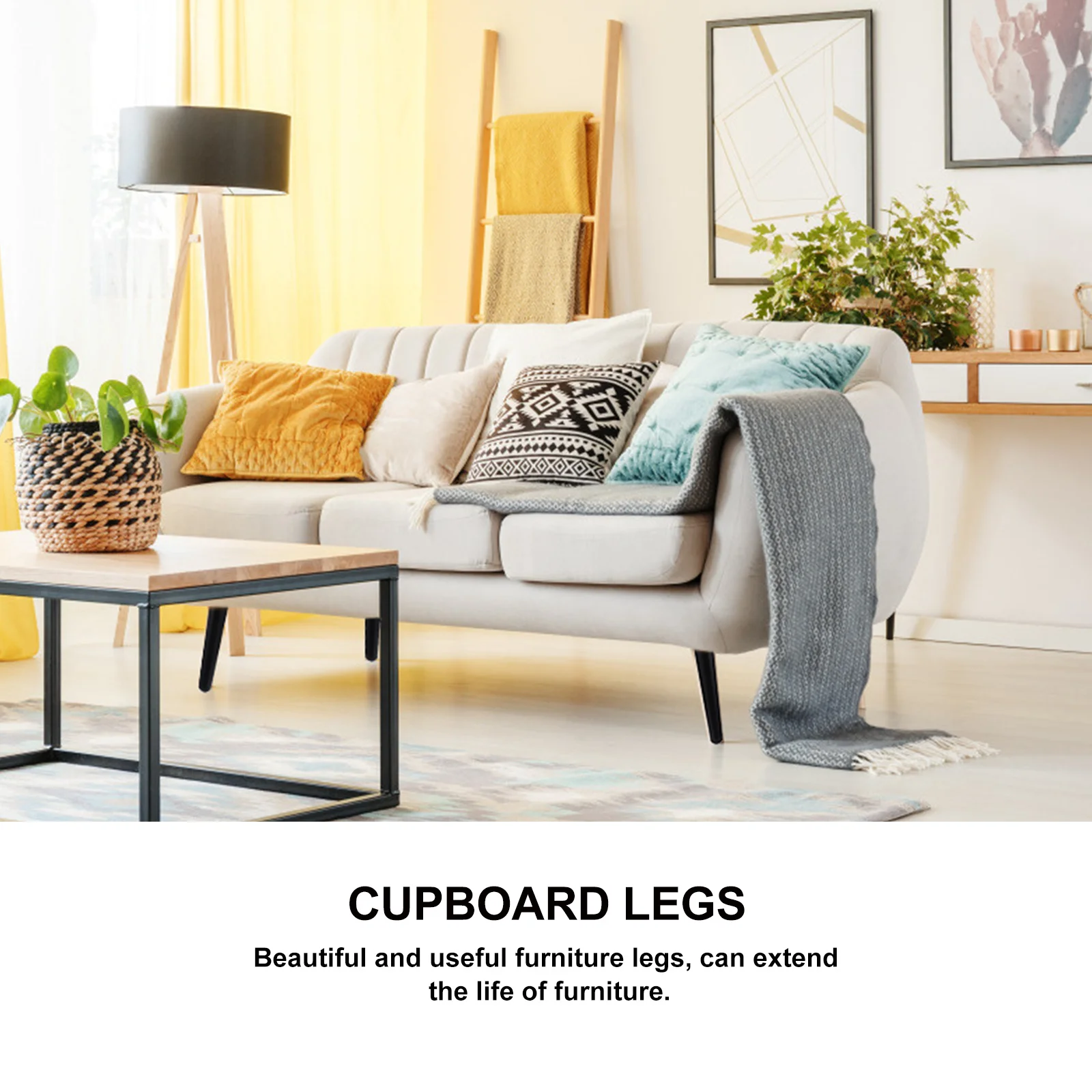 

4 Pcs Furniture Support Legs Couch Chair Metal Feet Replacement Sofa Cabinet for