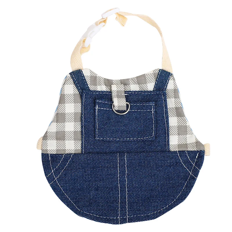 

Denim Rabbit Harness Outfit Lop Ear Bunny Clothes with Leash Set Pet Costume for Outdoor Walk Photo TikTok Trendy Bunny Style