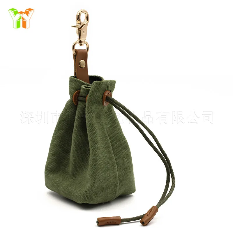 New Pet Snack Bag Dog Treat Pouch Food Storage Bag Portable Pet Training Treats Storage Snack Bag Outdoor Canvas Dog Food Bag