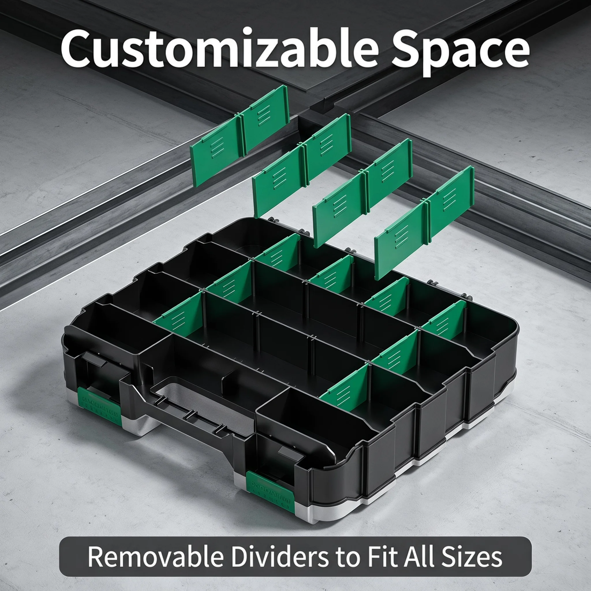 34 Grids Double Layer Tool Box Portable Hardware Storage Organizer Removable Dividers Plastic Screw Nail Drill Bit Parts Case