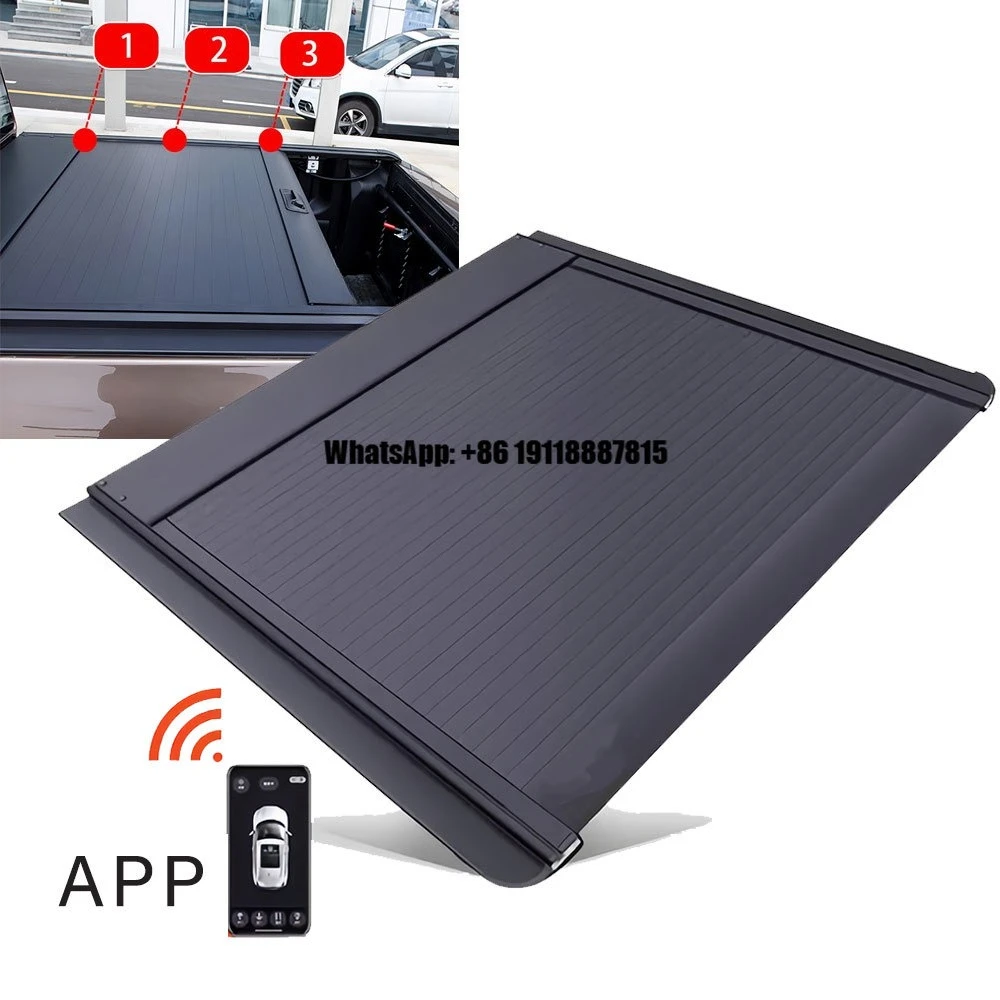 

Fordon 4X4 Retractable Electric Aluminum Alloy Trunk Roller Lid Tonneau Cover for Pickup Truck NP300 For Ford F150