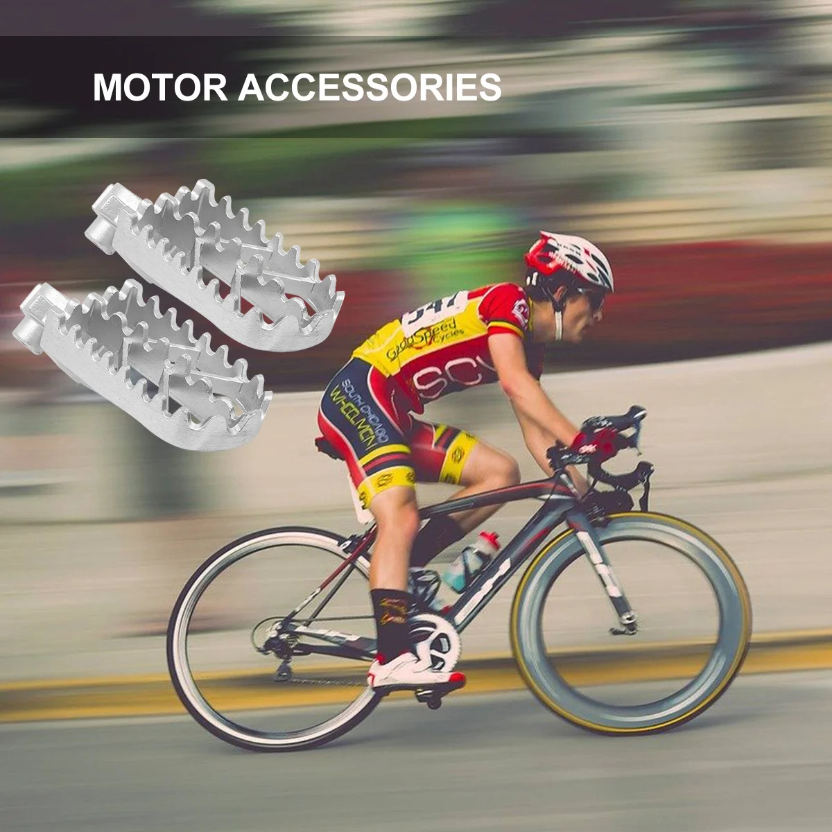 

2pcs Stainless Steel Foot Pegs Dirt Bike Motor Pedal Off Road Motorcycle Accessories Footrest Replacement Durable