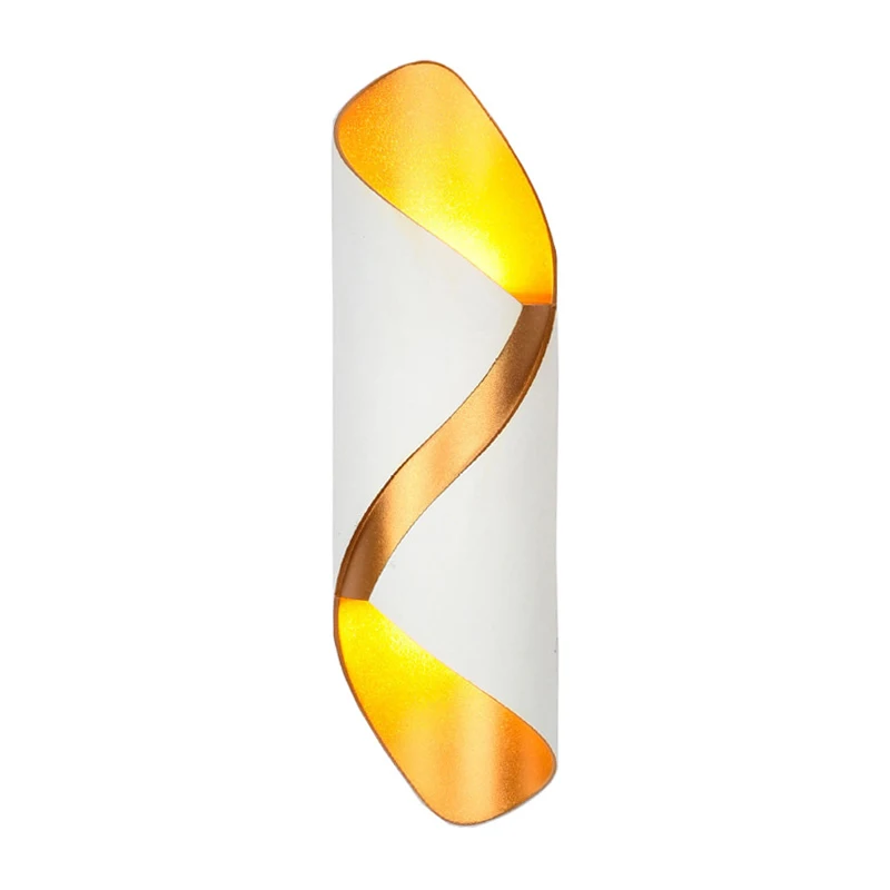 Modern Nordic Spiral Design LED Wall Lamp 6W 3000K Indoor Outdoor Waterproof Sconce Light for Home Decor