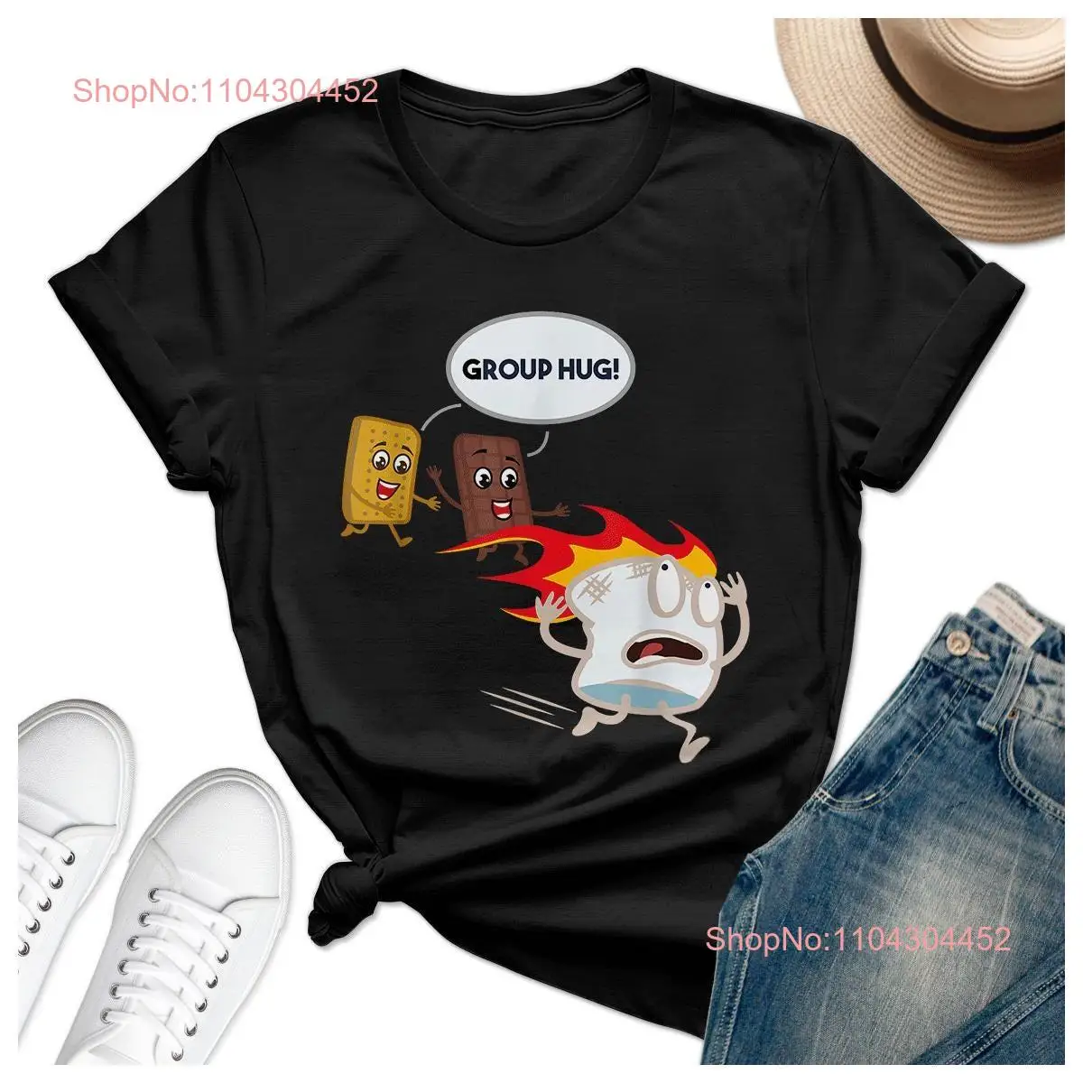 T Shirt Funny For Men Smores Camping Roasting Outdoor Women Novelty Family long or short sleeves