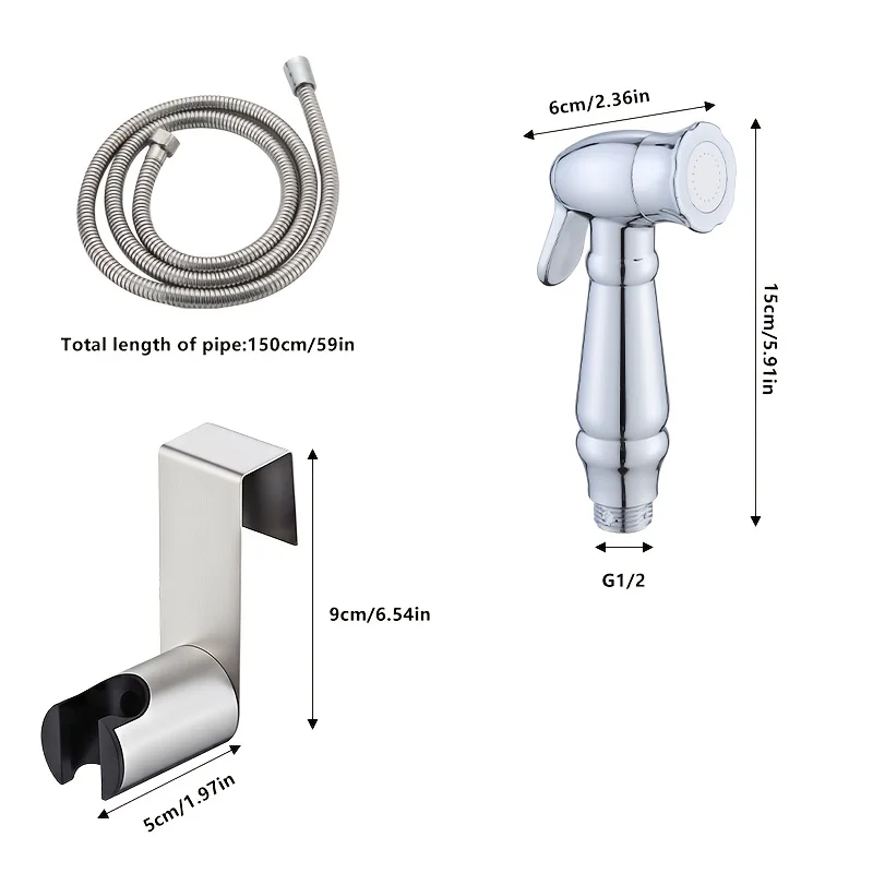 1PC 핸드헬드 샤워 세트, 핸드헬드 샤워, 깨끗하고 깔끔한 화장실 환경을 제공합니다.