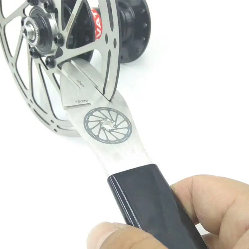 จักรยานโรเตอร์ True การจัดตำแหน่ง Truing ส้อมสแตนเลสจักรยานเบรค Disc Rotor Truing Tool Adjuster TruingWrench Correction