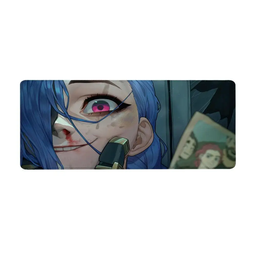 LOL Jinx Mousepad Gaming Mat Xxl Mouse Pad Gamer Computer Desk Mat Offices Accessories Office Rug Extended Mats Anime Gadgets