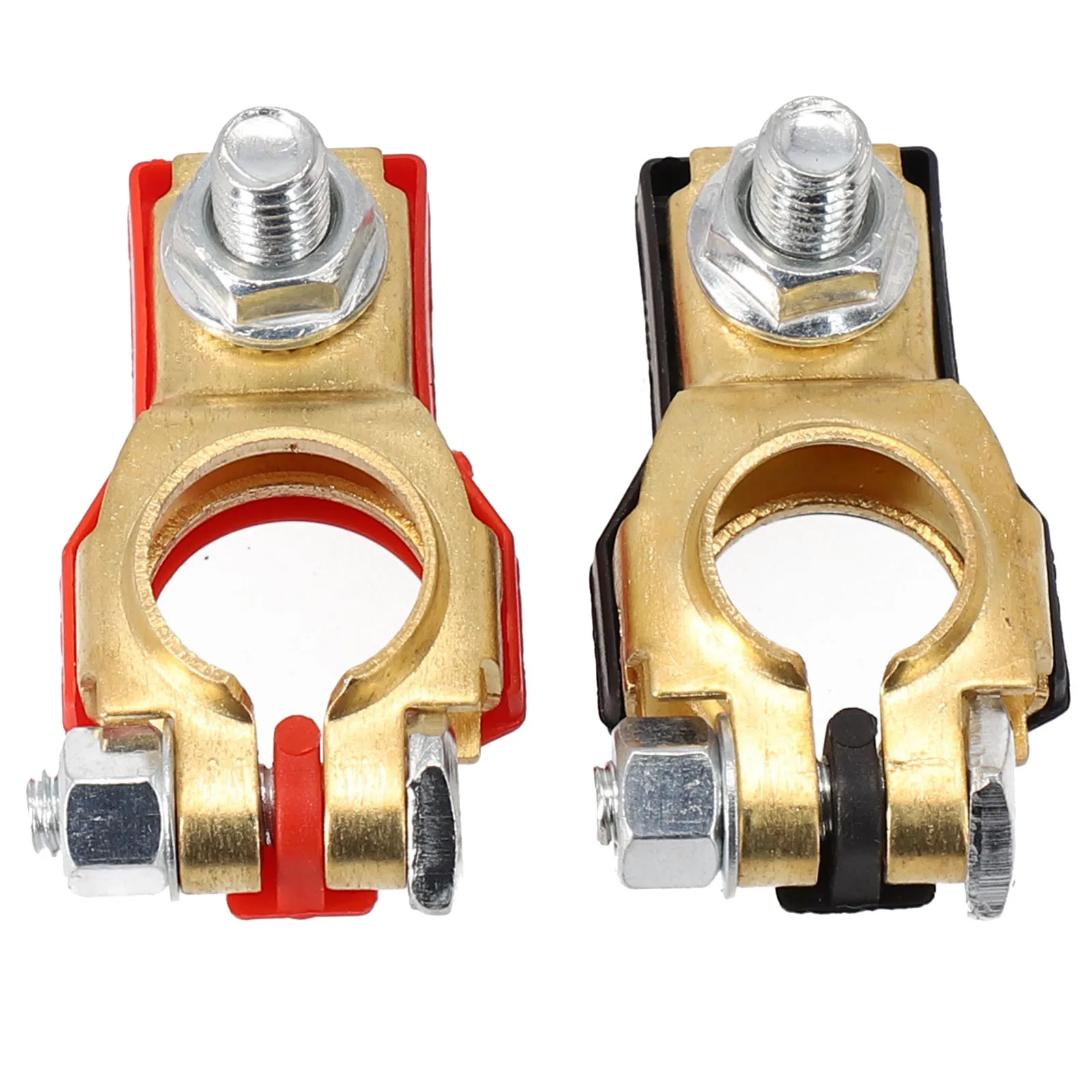 

2 Pieces Battery Terminal Clamp Connector Kit Compatible with For Car For Caravan Boat 12 Volt and 24 Volt Battery Systems