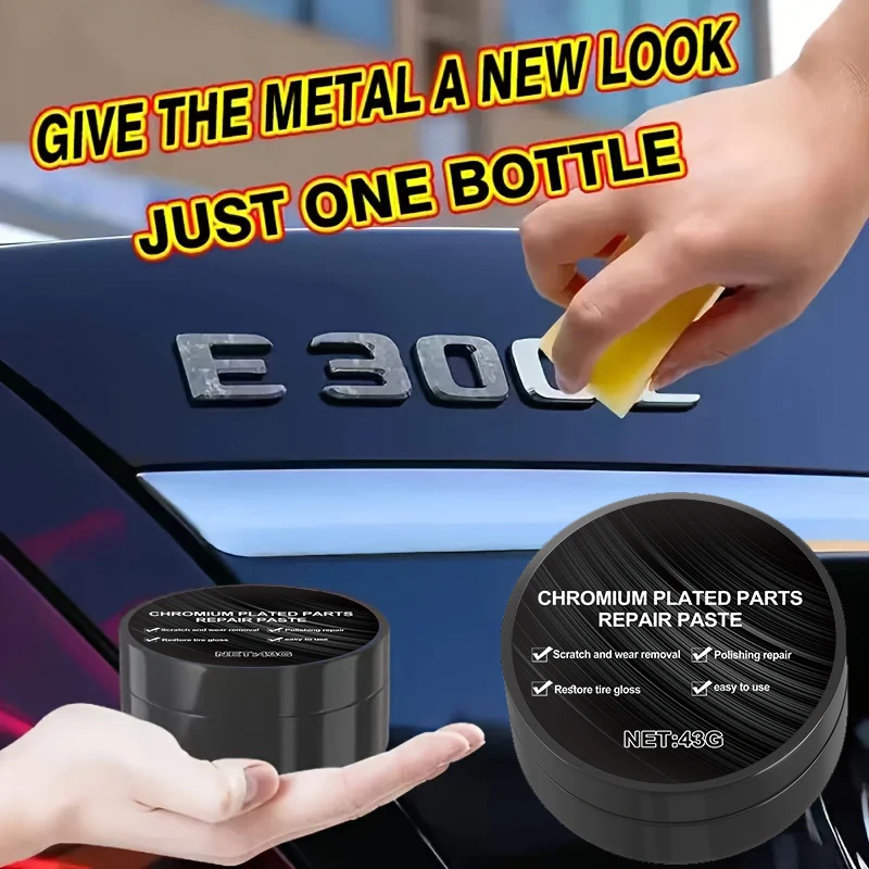 43g General Motors Chrome Repair and Polishing Metal Shine Restorer, Suitable for Car Door Handles, Windows, and Trim Strips, Removes Rust image 3