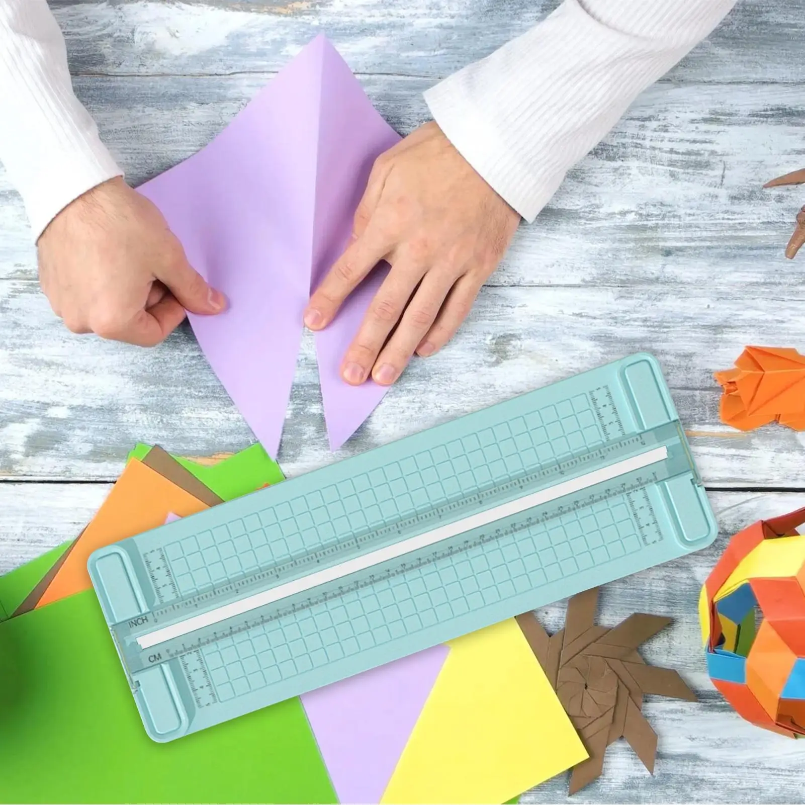 

Paper Trimmer Paper Slicer Cutter 4-in-1 Tools Bidirectional Cutting Precision Shredder Anti-Slip For Business Home Cardmaking
