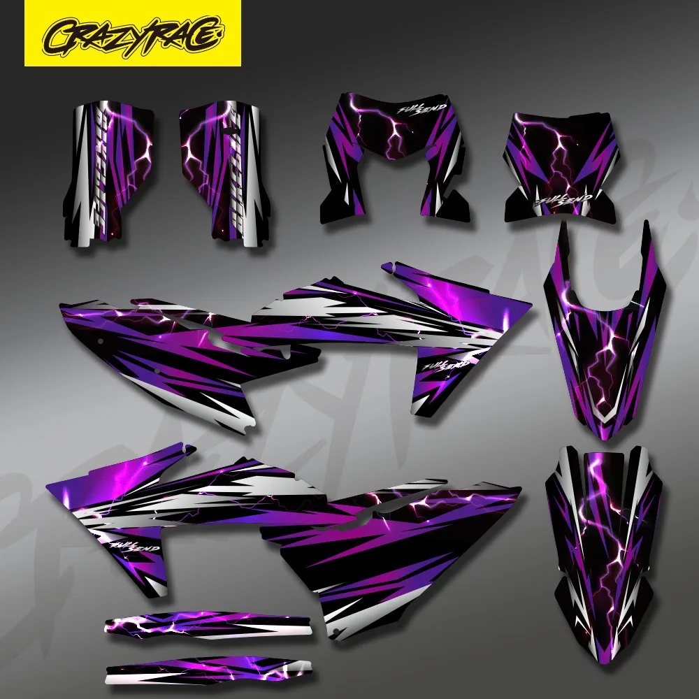 Motorcycle Background Graphics Decal Stickers Kits for KTM EXC EXCF 2024 2025 2026 SX SXF 2023 2024 2025 Custom Number Name