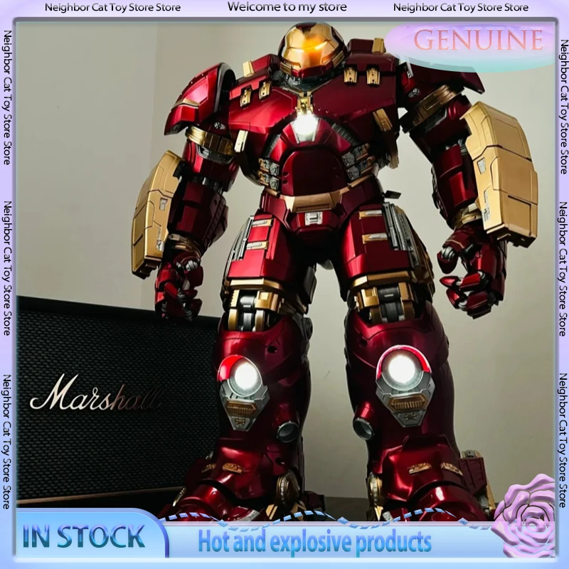 Spot Genuine Fondjoy Marvel Large Anti Hulk Armor Model 45cm Joint Movable With Light Figurine Assembly Toy Ornament Gift