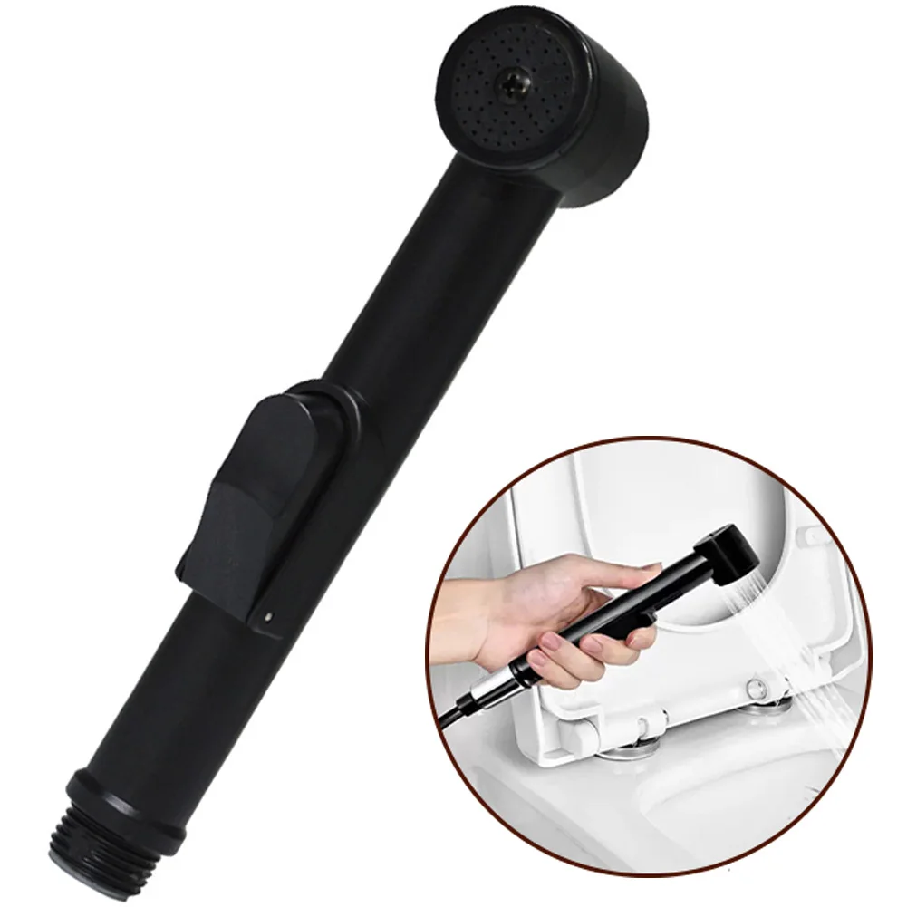 Shattaf Rinser Head Sprayer For Personal Health Black Easy Installation Handheld On Off Lever For 1/2-inch Hose