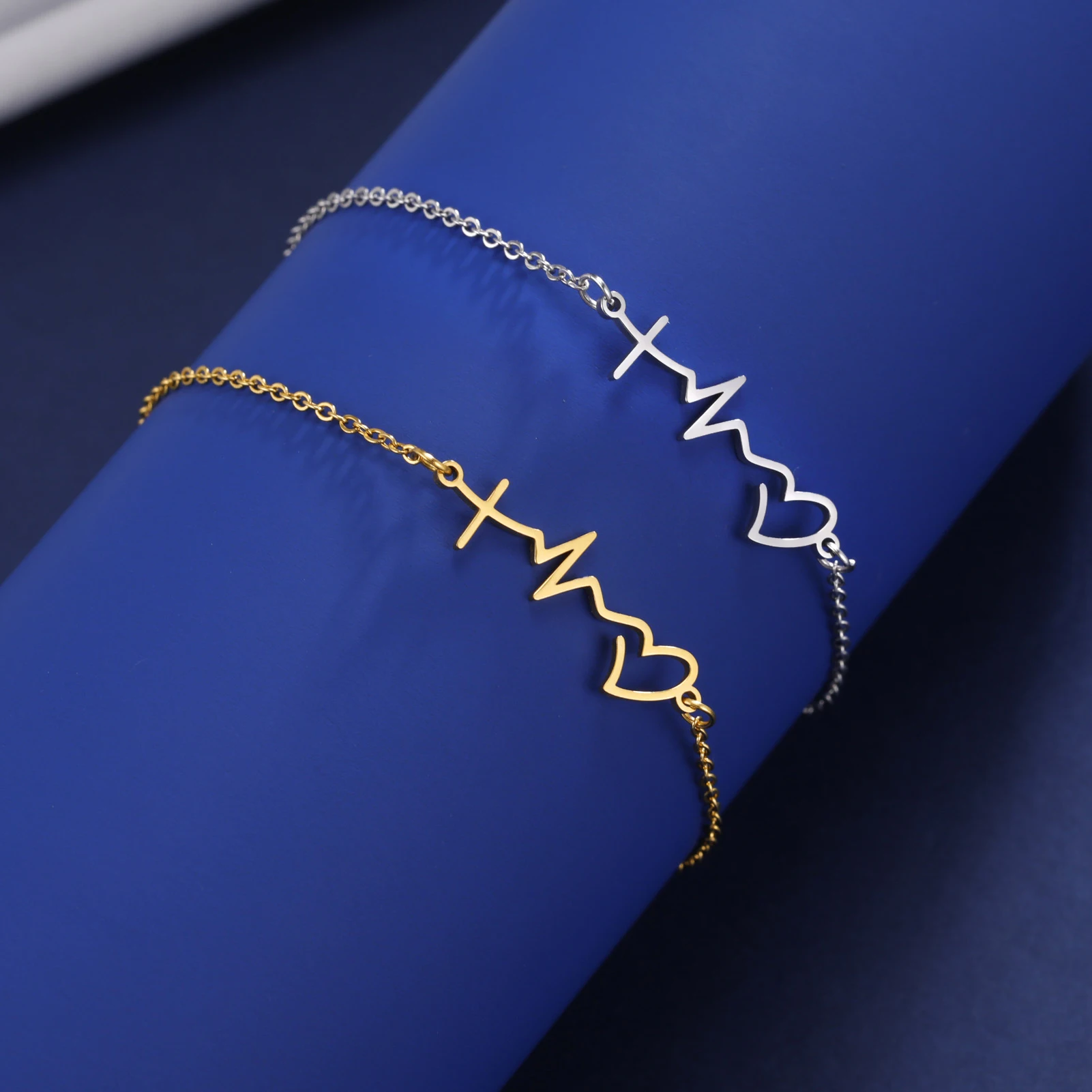Kkjoy Mode Edelstahl Fußkettchen für Frauen Männer Silber Farbe Buchstaben Symbol Fuß kette einfachen Schmuck weiblichen Strand Accessoires – Detail 3